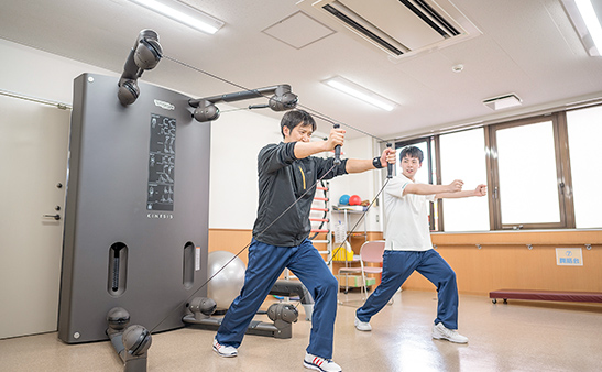 写真: 運動をする様子